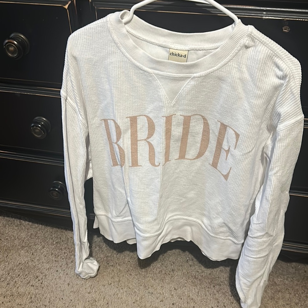 White 'Bride' Sweatshirt
